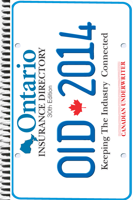 The 2014 Ontario Insurance Directory (OID) is now available to pre-order, coil-bound, 400+ pages, including 12 key sections Image