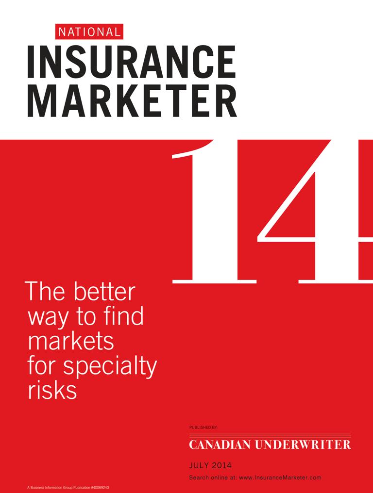 The Digital Edition of Canadian Underwriter’s 2014 Insurance Marketer Image