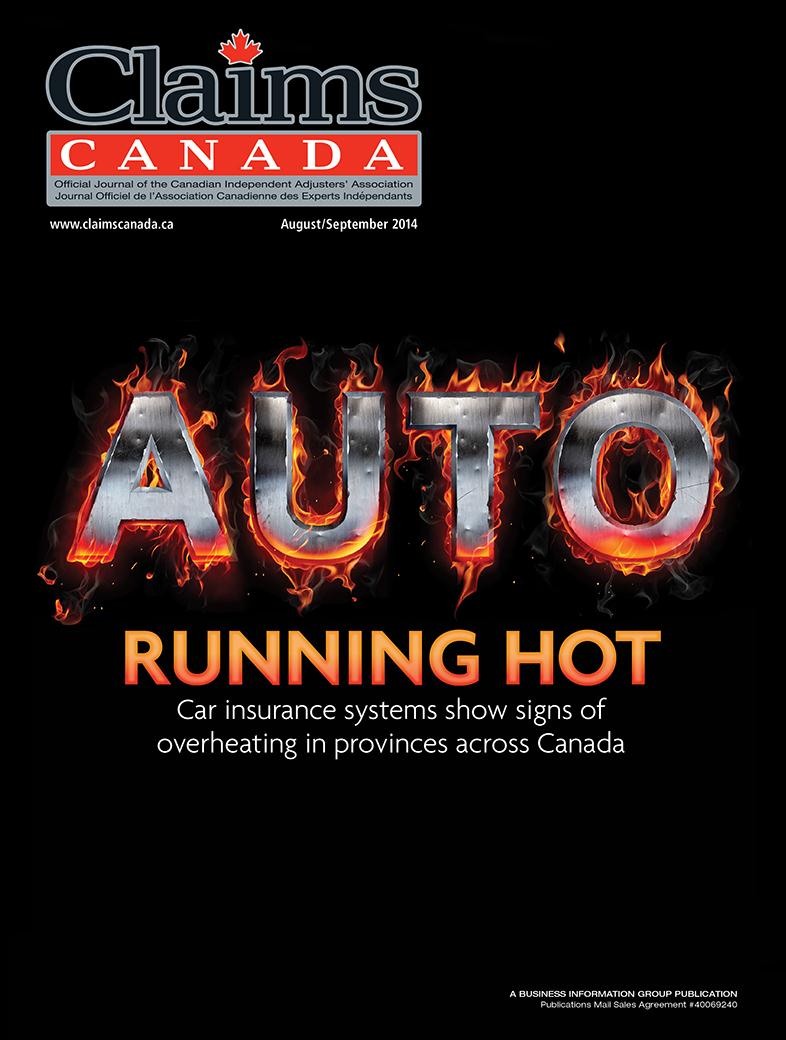 The Digital Edition of Claims Canada magazine’s August/September 2014 issue Image