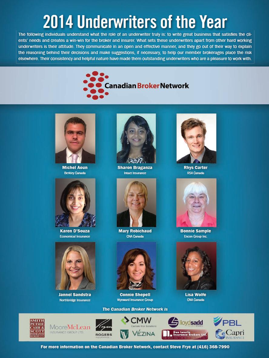 CNA Canada Underwriters Honored By Canadian Broker Network Image