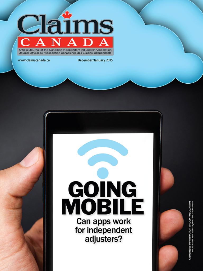 The Digital Edition of Claims Canada magazine’s December 2014/January 2015 Issue Image