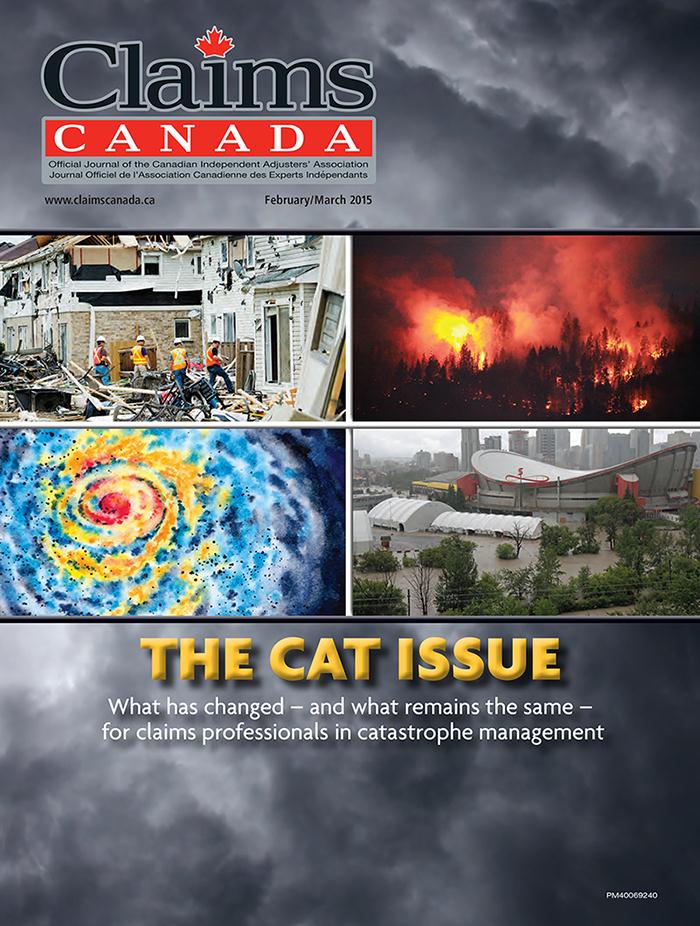 The Digital Edition of Claims Canada magazine’s February/March 2015 Issue Image