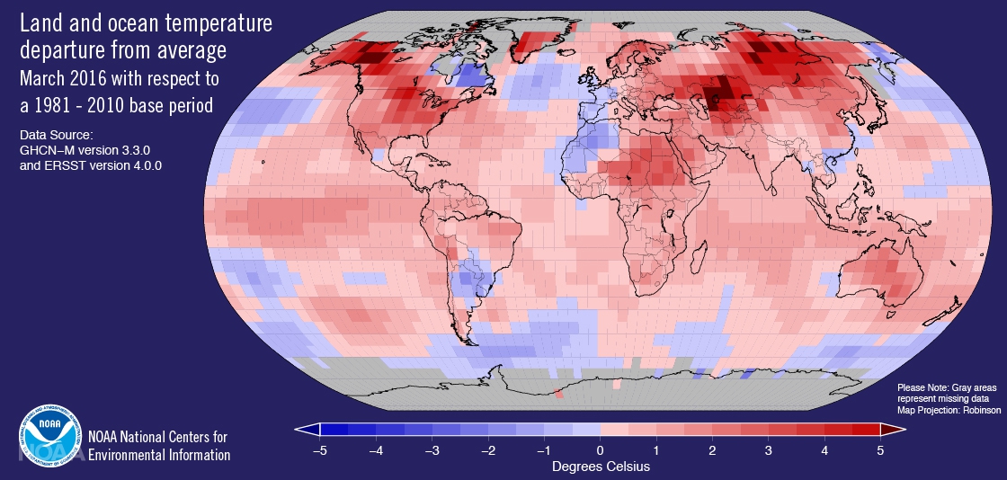 Global temperature records piling up: NOAA Image