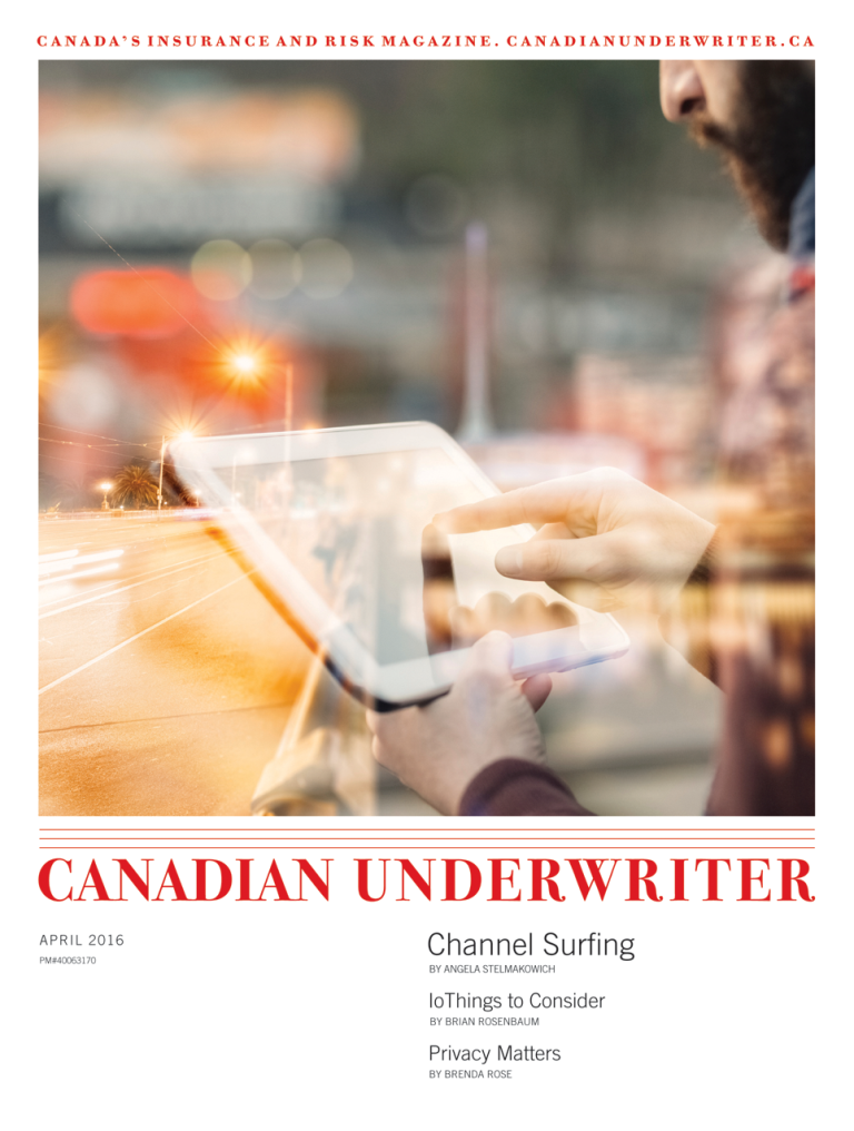 The Digital Edition of Canadian Underwriter magazine’s April 2016 issue Image