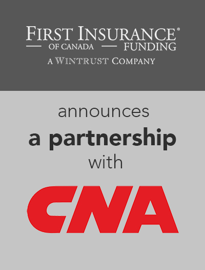 FIRST Insurance Funding of Canada Announces a Partnership with CNA Image