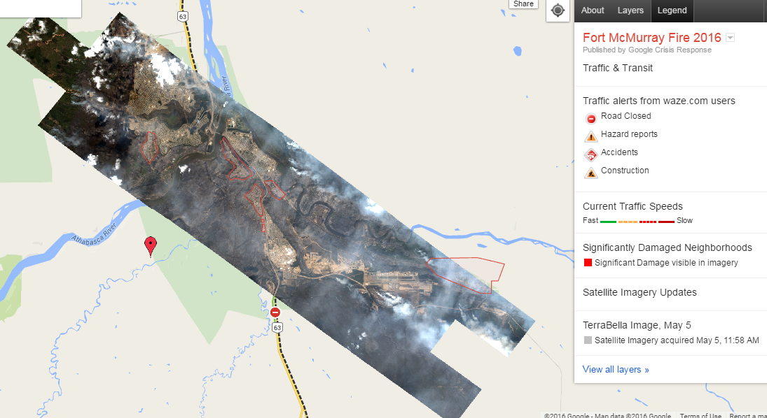 Google offers look at fire damaged Fort McMurray neighbourhoods Image