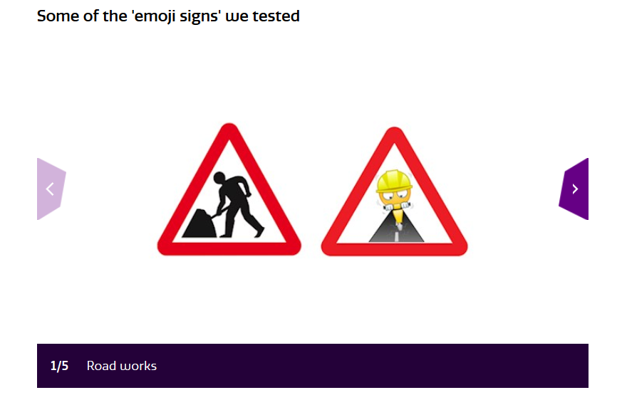 Young British drivers understand emoji road signs better than real road signs, new poll finds Image