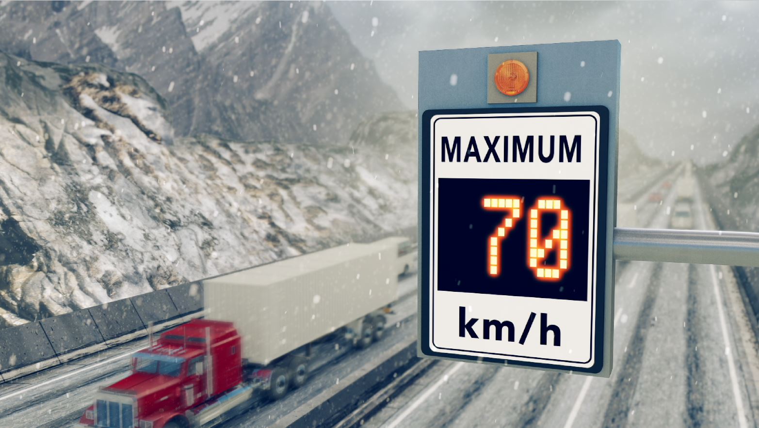 Enforceable variable speed limit signs aimed at reducing weather-related crashes “go live” in British Columbia Image