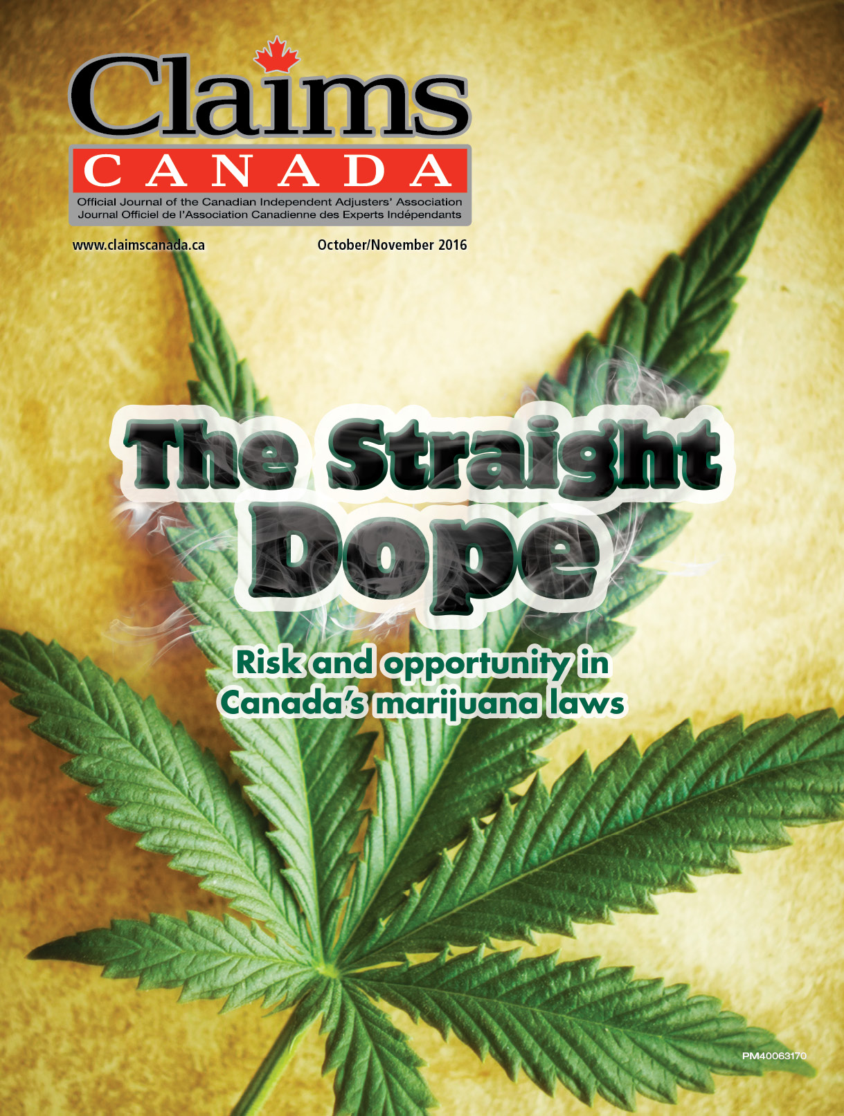 The Digital Edition of Claims Canada’s October/November 2016 issue Image