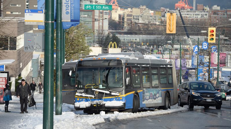 Blanket of wet snow cut off power, caused commuter woes across Metro Vancouver Image