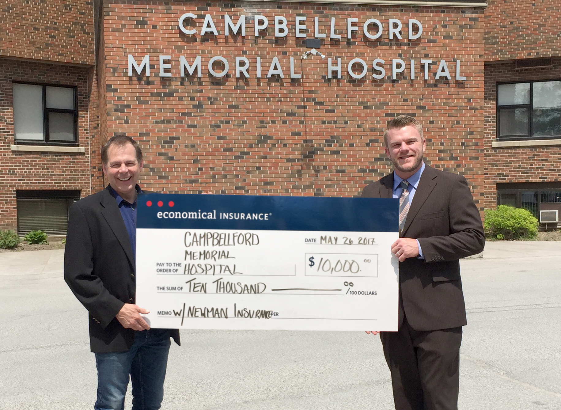 Campbellford Memorial Hospital reaches target for new portable x-ray machine thanks to $10,000 donation from Economical Insurance in association with Newman, Oliver & McCarten Insurance Brokers Ltd. Image