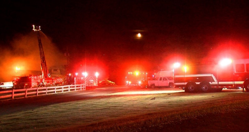 Flames destroy production facility at Blackwell Dairy in Kamloops, B.C. Image