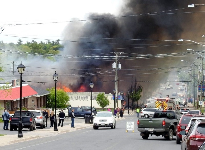 Large fire destroys lone grocery store in small, central New Brunswick town Image