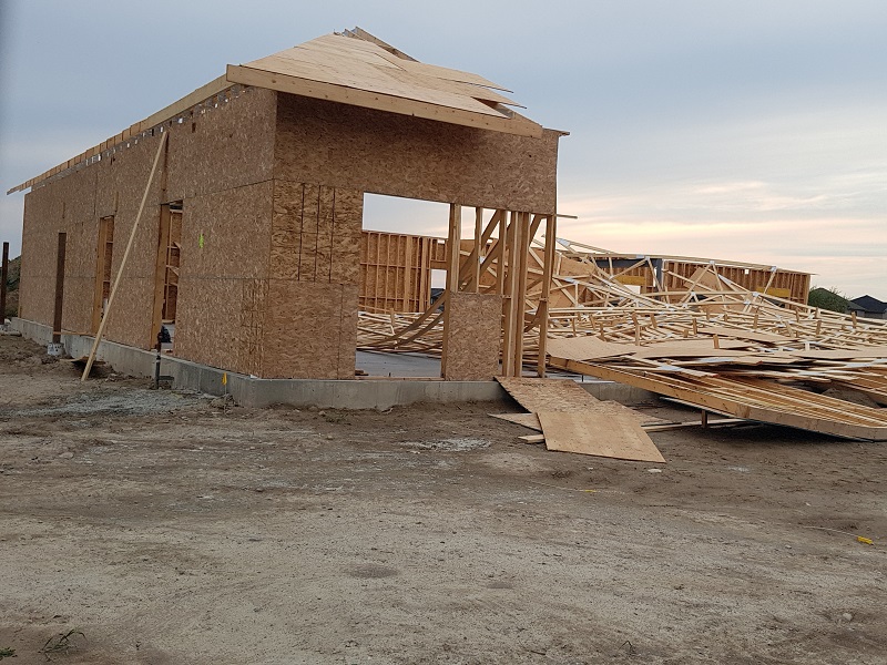 ICLR researching wind damage on partially-built wood framed structures Image