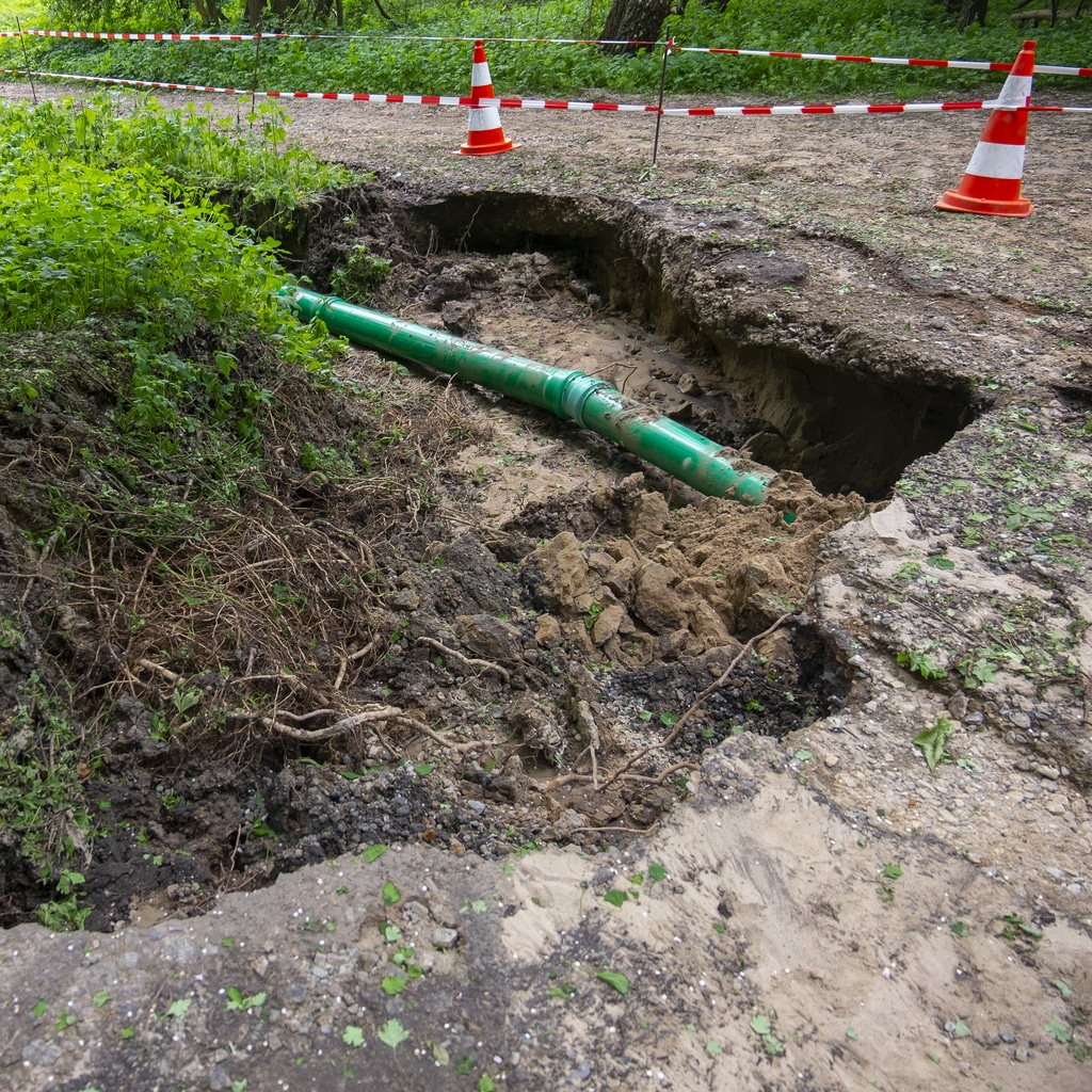 Did settling soil or sudden water leak cause this home damage? Image