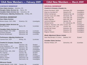 CIAA New Members — February 2009 Image