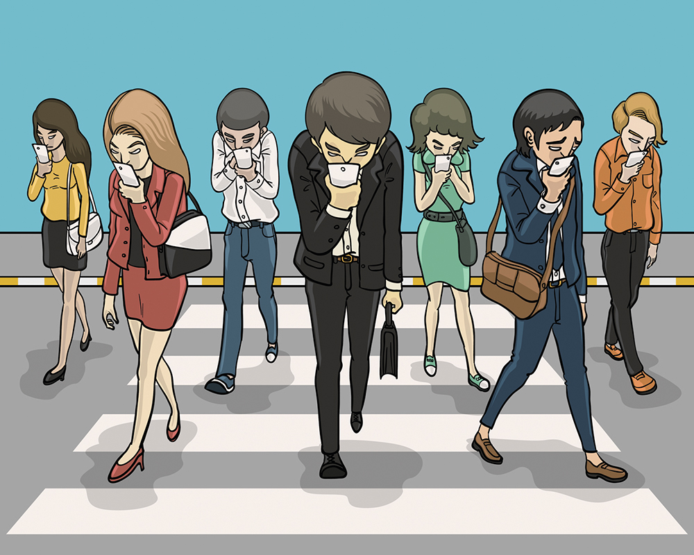 Zombies on the sidewalk Image