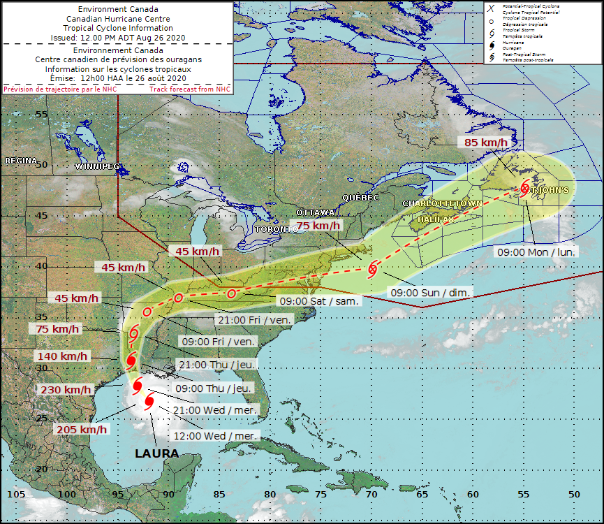 Rapid-intensity Hurricane Laura ultimately headed for Newfoundland Image