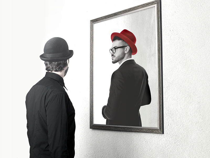 Wearing a new hat Image