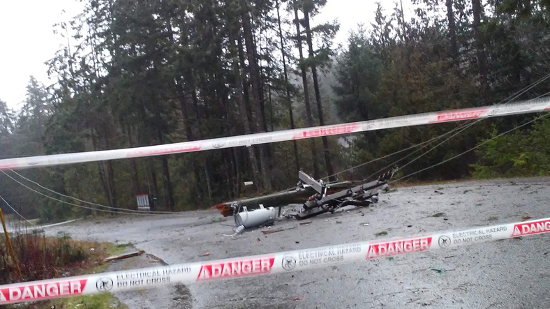 Wind and snow storm leaves power outages across much of southern B.C. Image