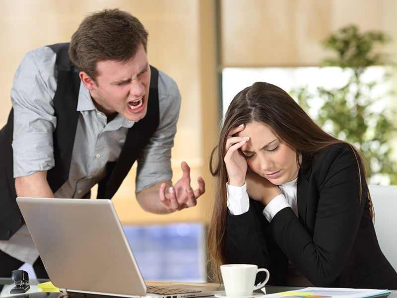 Should public workers’ compensation protect clients from liability for mental stress caused by harassment? Image