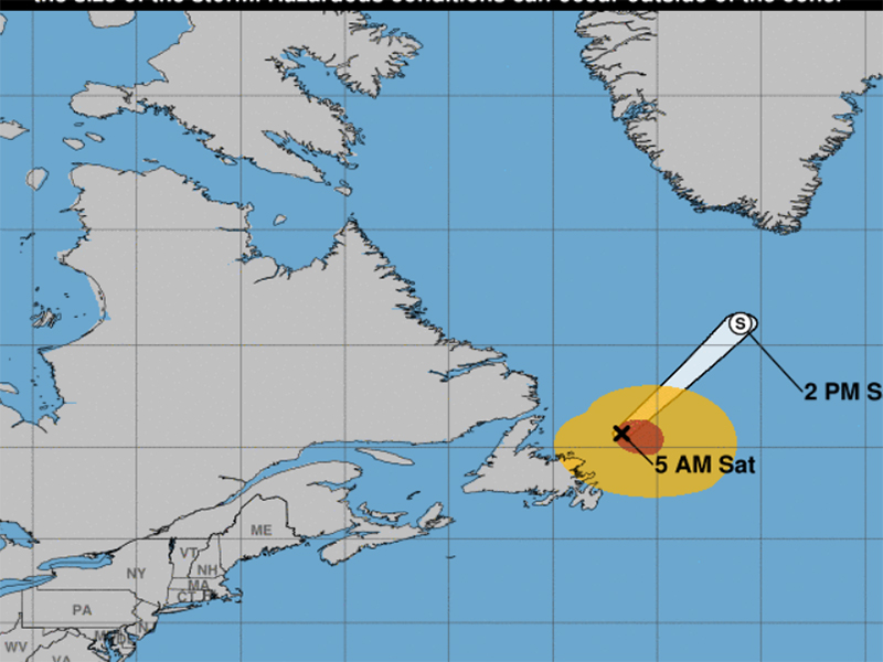 Hurricane Larry makes landfall in eastern Newfoundland Image