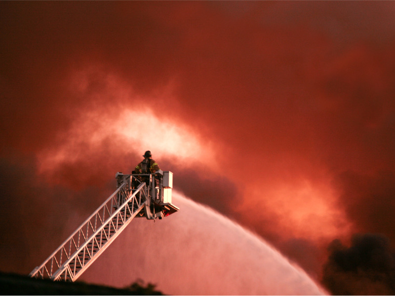 Fierce blaze damages several businesses, forces evacuation in B.C. city Image