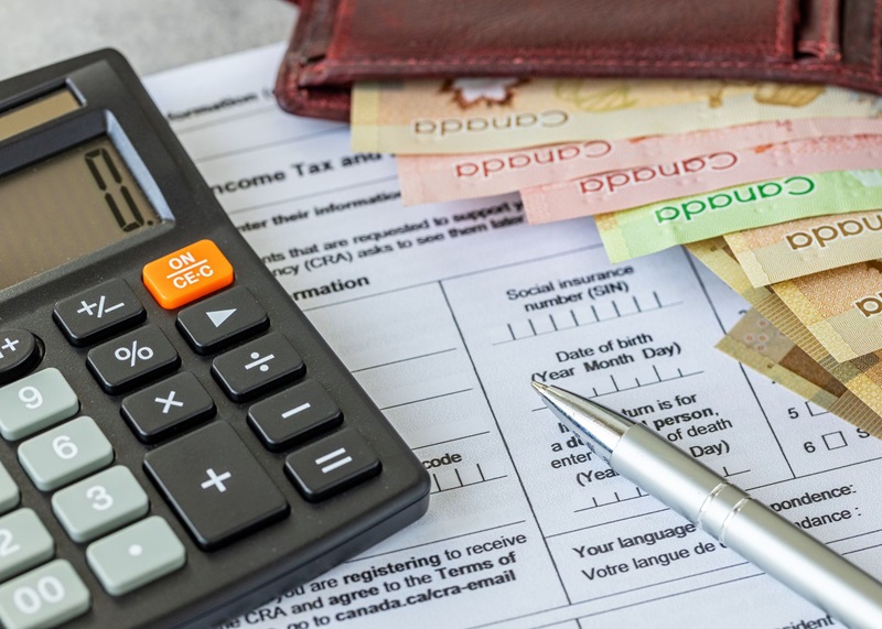 Calculate income tax and income replacement benefits.