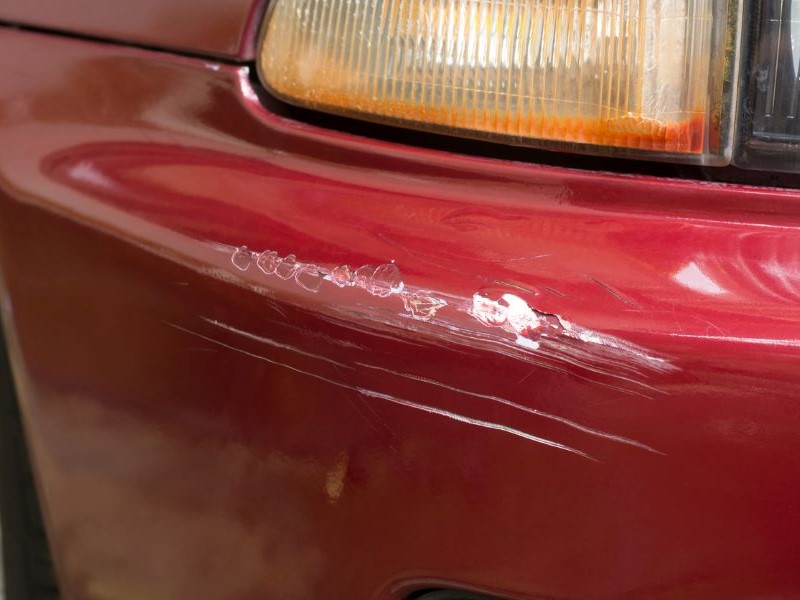 Bumper damage from minor accident