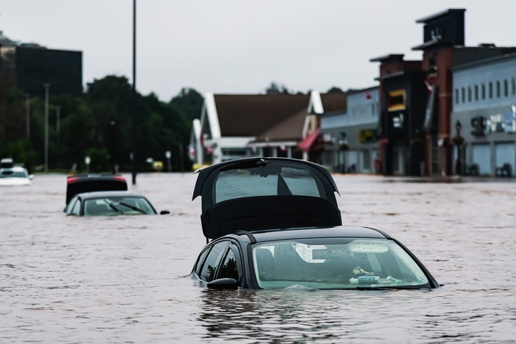 Flooded Vehicles at Mall alternate text for this image