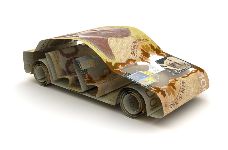 Car made up of Canadian $50 bill