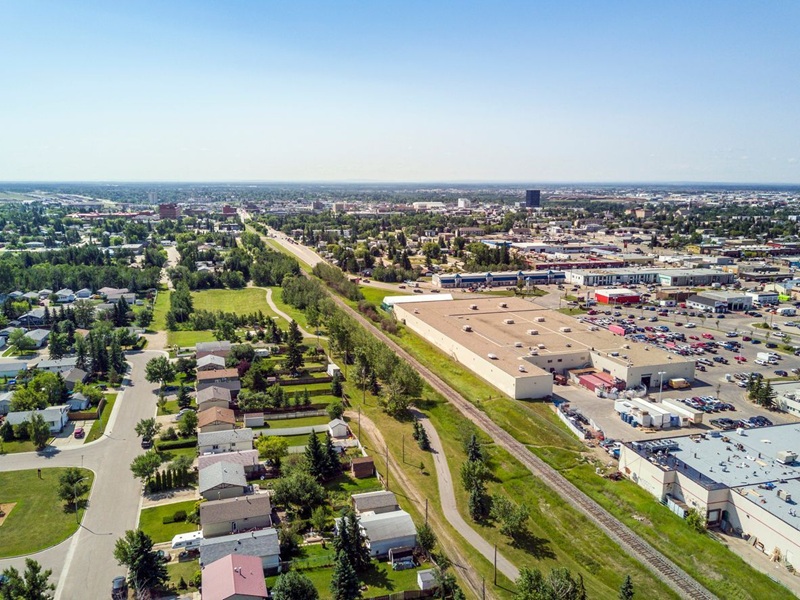 Residential area of Grande Prairie in Alberta, Canada