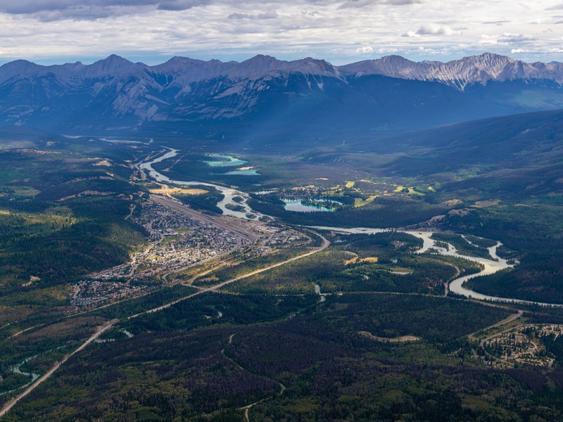 Aerial view of the Town of Jasper