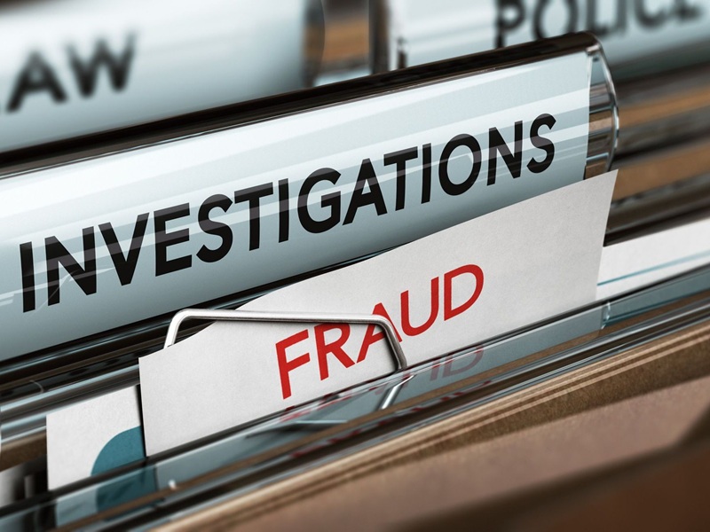 Files with the words 'investigation' and 'fraud'