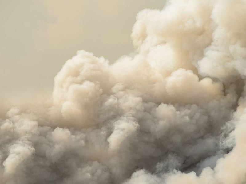 Dense smoke from a wildfire