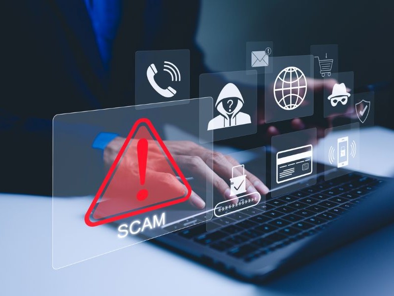 Cyber crime computer screen