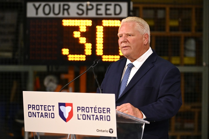 Ontario Premier Doug Ford speaks about speed cameras