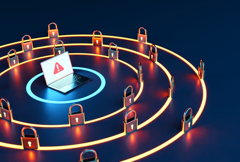 security and data protection concept, 3D render