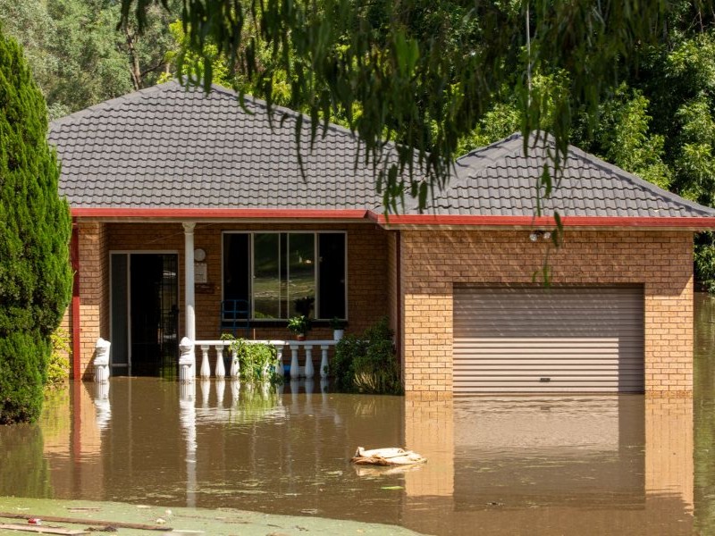 Flooded house