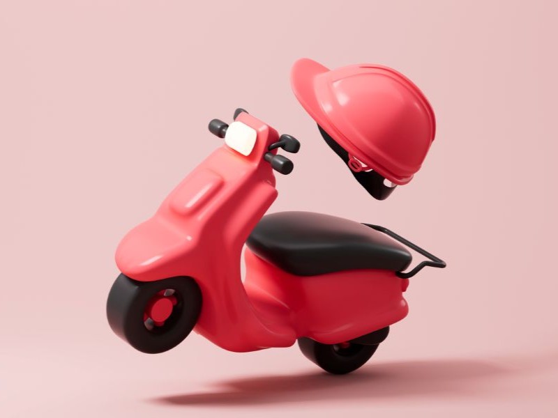 E-scooter getting into an accident