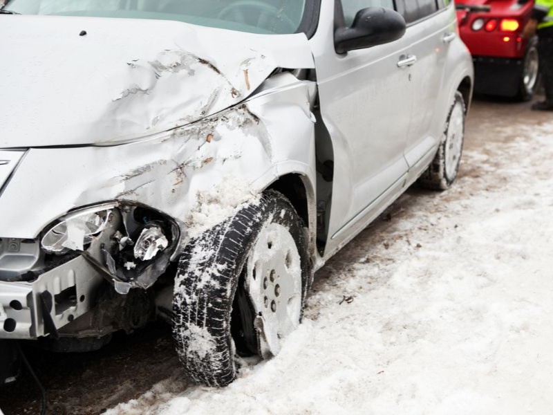 Winter car crash