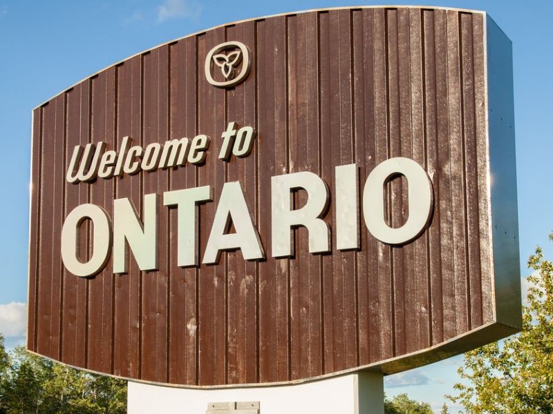 Ontario welcome sign