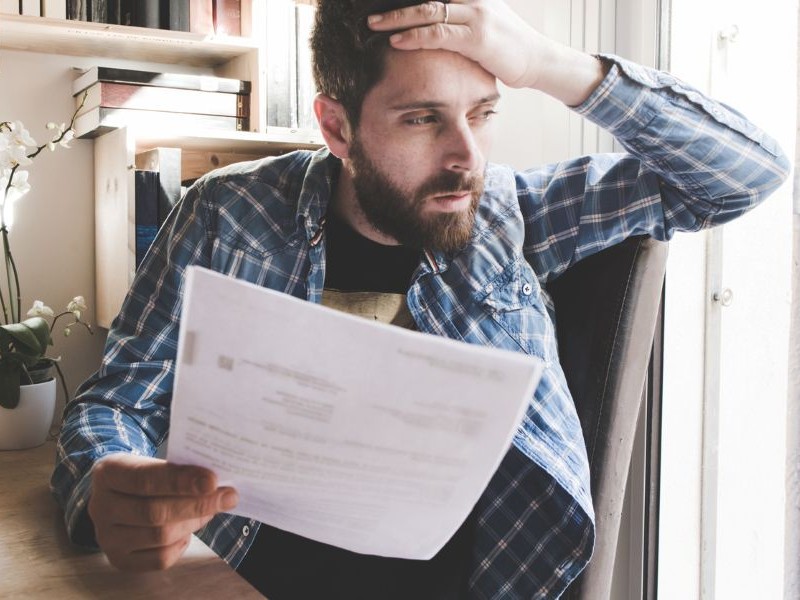 Man freaking out about insurnance bill