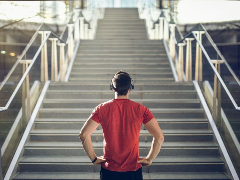 Stair climb representing goals