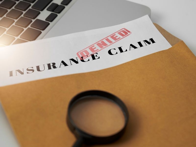 Insurance claim that's been denied