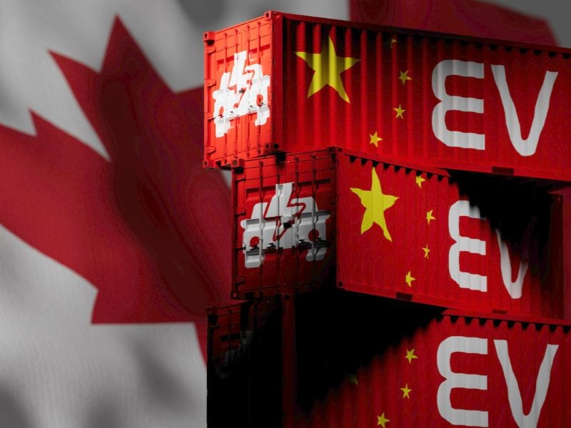Chinese EVs in shipping containers bound for Canada