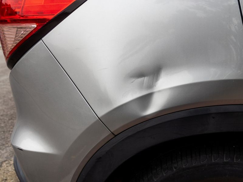 Small dent in read fender